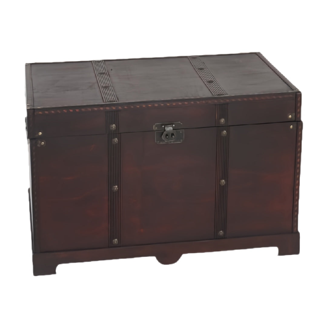 Dark Brown Finish with Metal Hardware